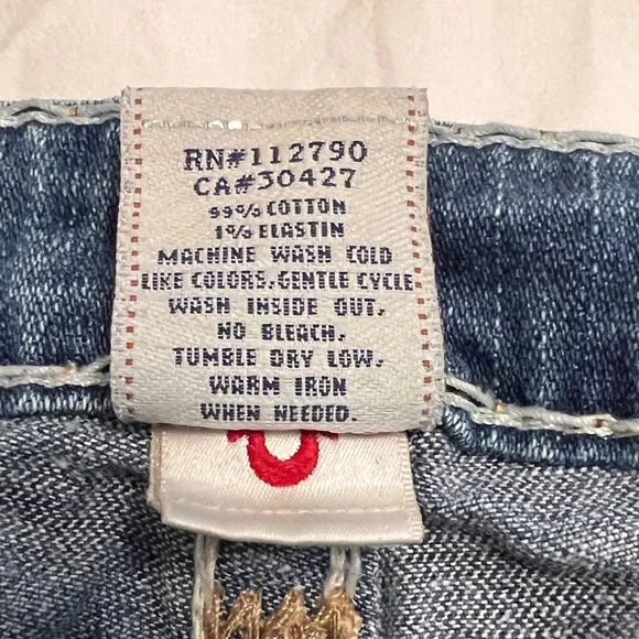 Vintage Y2K True Religion Joey Super T Low Rise Flare Women’s Jeans Size 27 - Picture 6 of 14